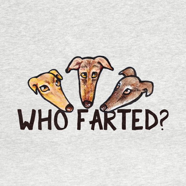 Who Farted funny greyhound by bubbsnugg